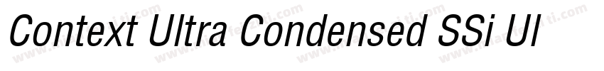 Context Ultra Condensed SSi Ultra Condensed字体转换